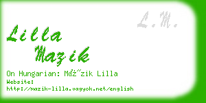 lilla mazik business card